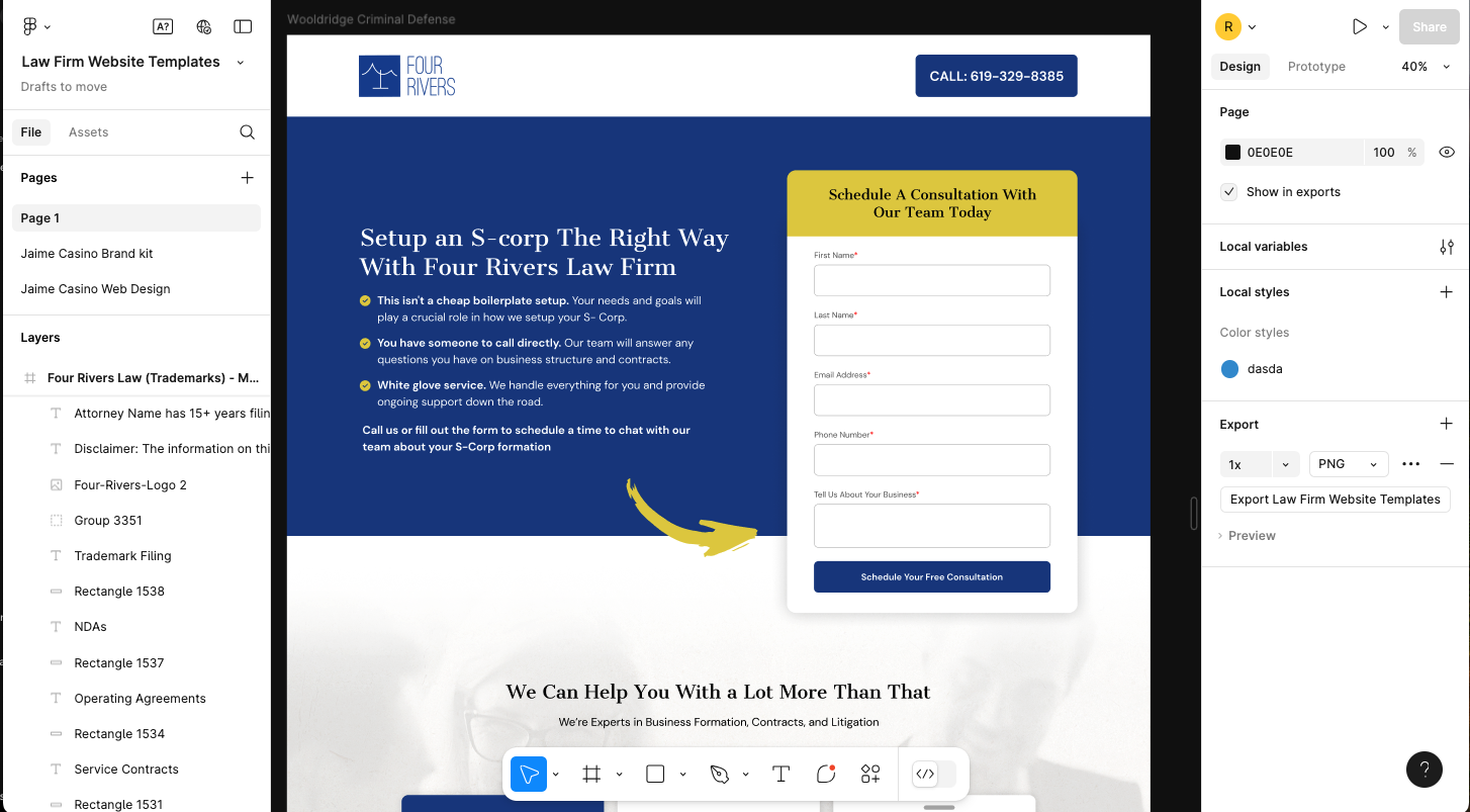 law firm landing page templates